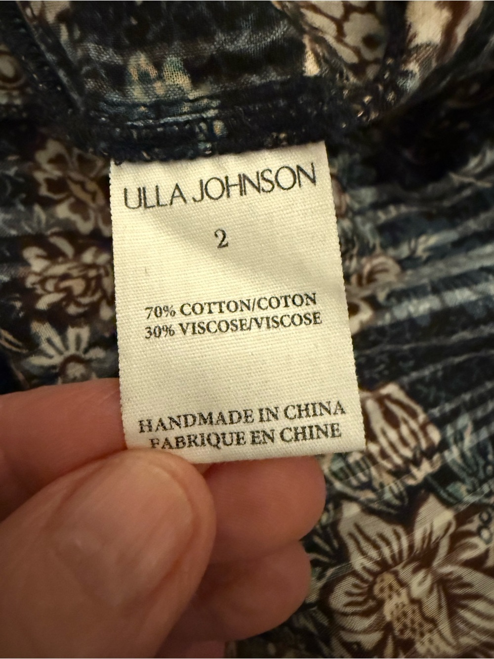 Ulla Johnson Navy Floral Ruffle Maxi Dress - Picture 6 of 6